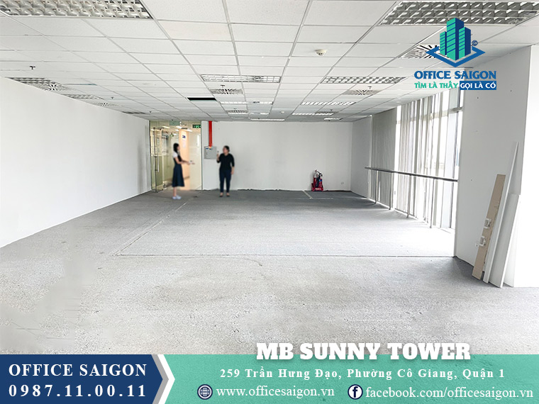 Mặt bằng cho thuê toà nhà Mb Sunny Tower Trần Hưng Đạo Quận 1