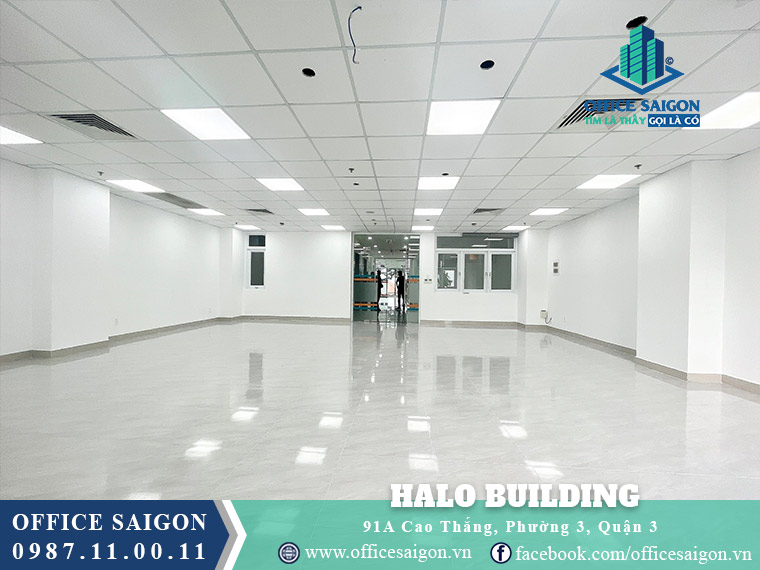 Diện tích cho thuê toà nhà Halo Building Cao Thắng Quận 3