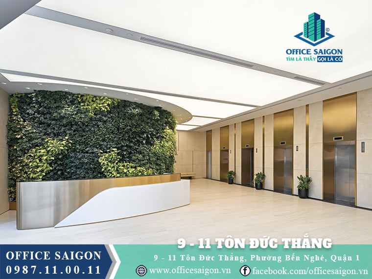 Lễ tân toà nhà 9-11 Tôn Đức Thắng văn phòng cho thuê quận 1