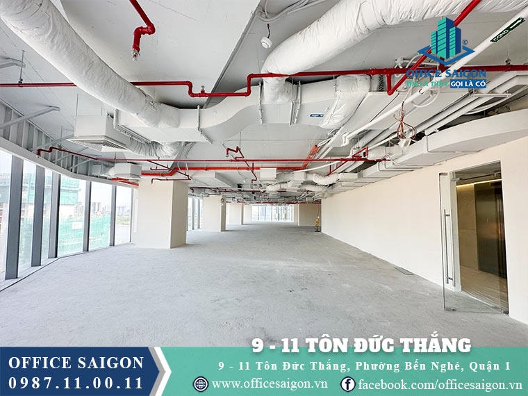 Diện tích cho thuê toà nhà 9-11 Tôn Đức Thắng 
