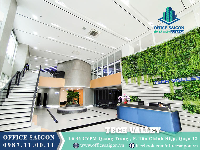 Lễ tân toà nhà Tech Valley Quận 12