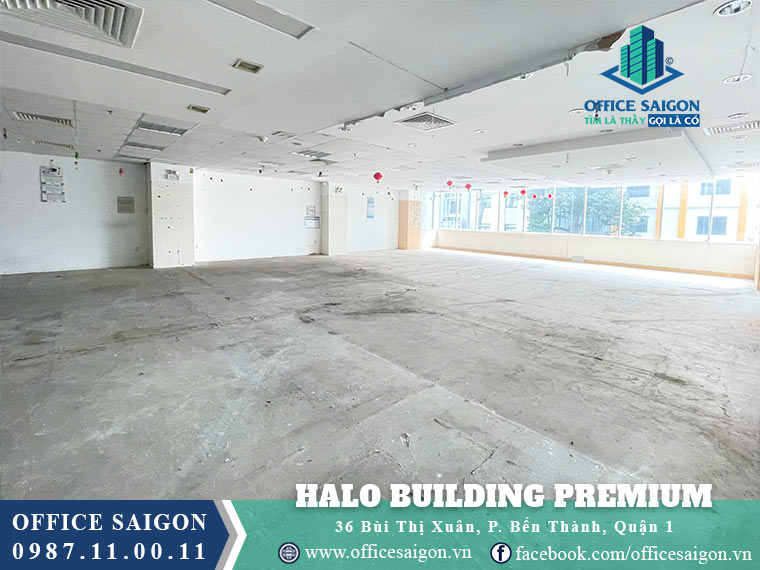 Diện tích cho thuê toà nhà Halo Building Premium Quận 1