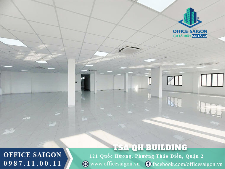 Diện tích cho thuê toà nhà TSA Quốc Hương Quận 2