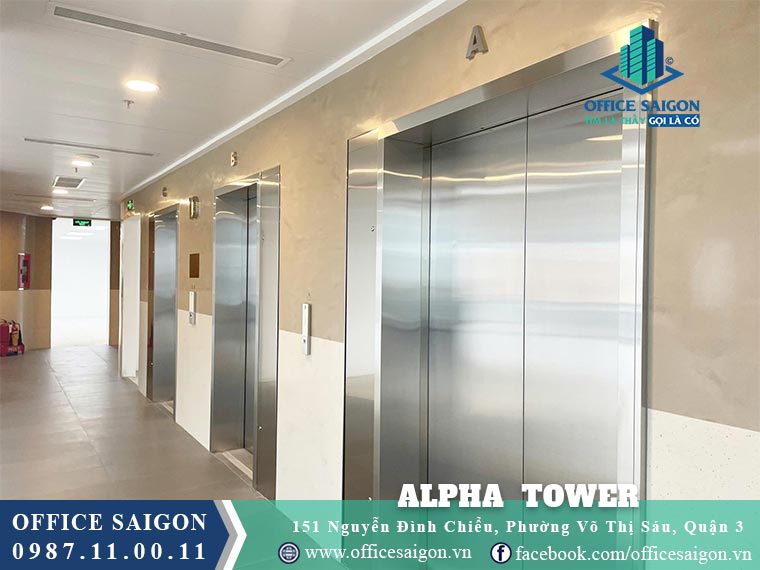 Thang máy toà nhà Alpha Tower Quận 3