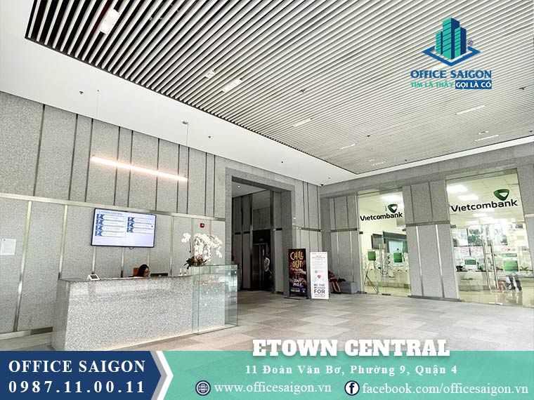 Lễ tân tại Etown Central tower quận 4