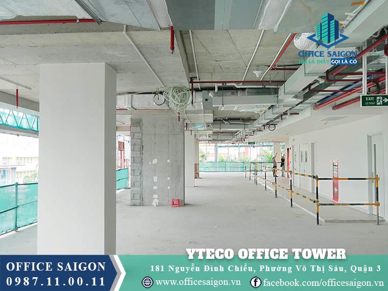 Diện tích cho thuê tòa nhà Yteco Office Tower Nguyễn Đình Chiểu Quận 3