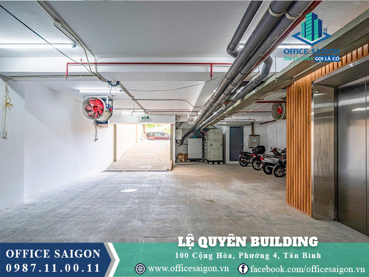 Hầm giữ xe tại toà nhà Lệ Quyên Building