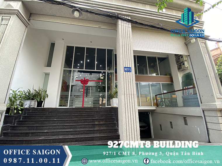 View phía trước toà nhà 927CMT8 Building cho thuê văn phòng Quận Tân Bình