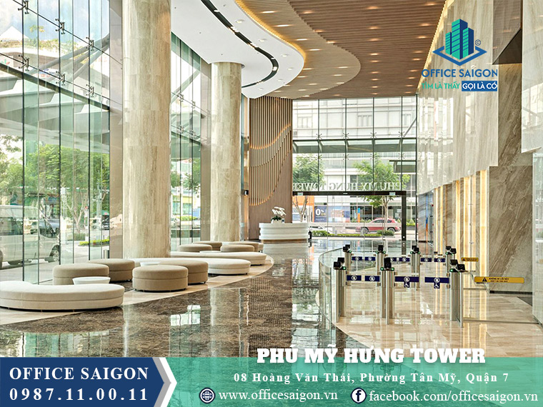 Sảnh lễ tân toà nhà Phú Mỹ Hưng Quận 7