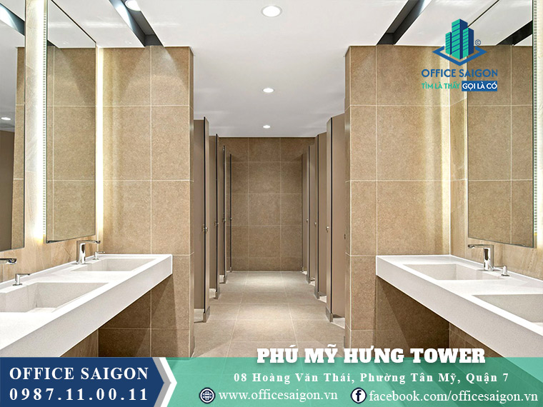 Toilet văn phòng cho thuê Phú Mỹ Hưng tower quận 7