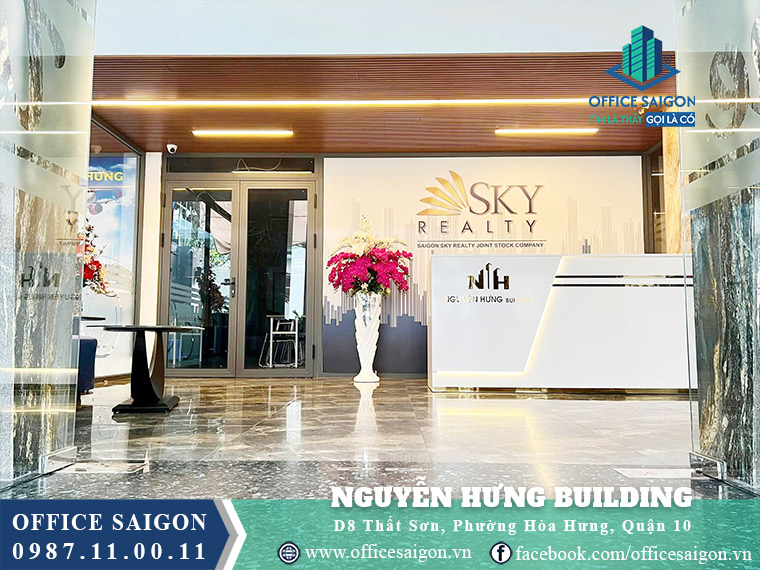 Lễ tân văn phòng cho thuê Nguyễn Hưng