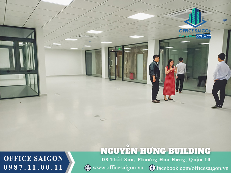 Mặt bằng trống tại văn phòng cho thuê Nguyễn Hưng