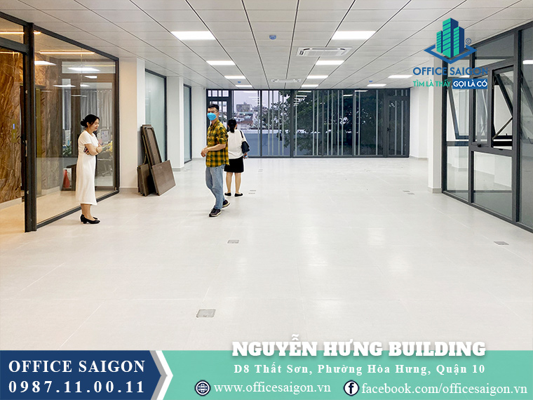 Mặt bằng trống tại văn phòng cho thuê Nguyễn Hưng