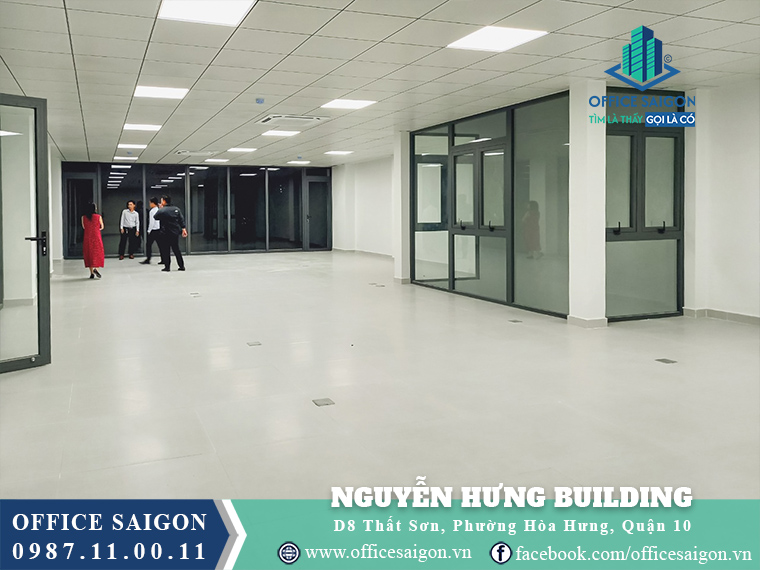 Mặt bằng trống tại văn phòng cho thuê Nguyễn Hưng
