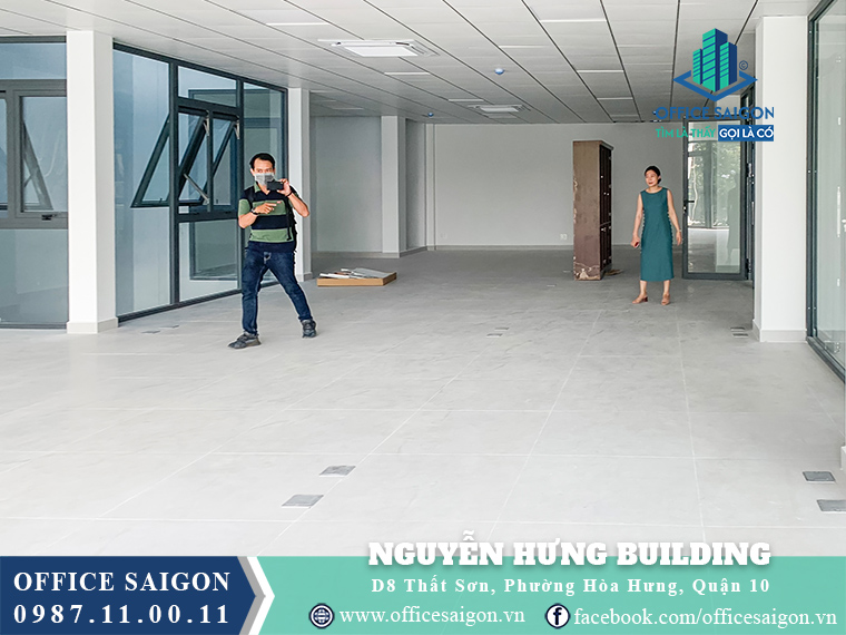 Mặt bằng trống tại văn phòng cho thuê Nguyễn Hưng
