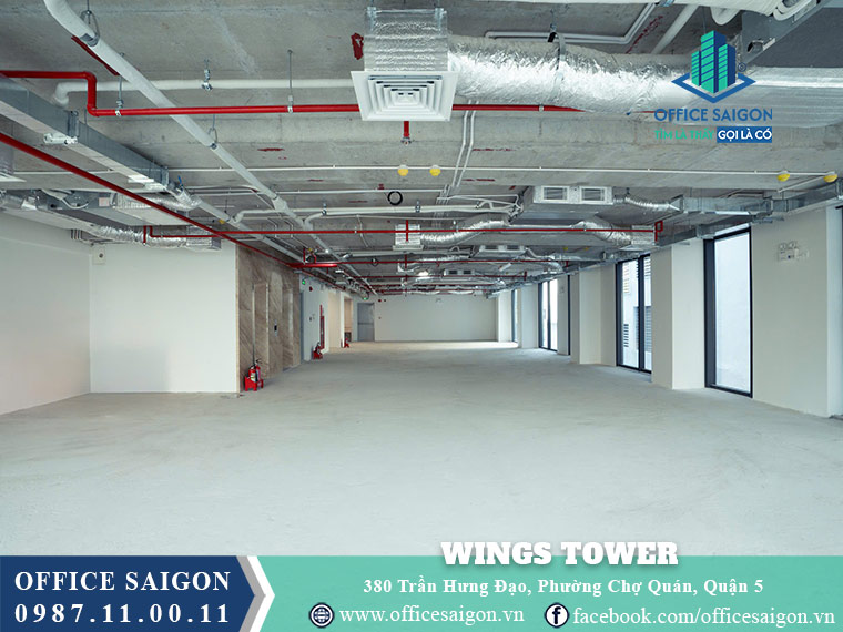 Mặt bằng sàn trống tại tòa nhà Wings Tower