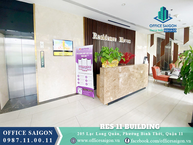 Lễ tân văn phòng cho thuê Res 11 Building