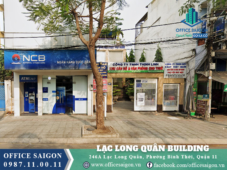 Lối vào văn phòng cho thuê Lạc Long Quân Building