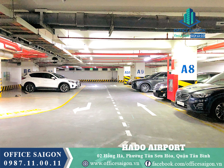 Hầm xe toà nhà Hado AirPort Building quận Tân Bình
