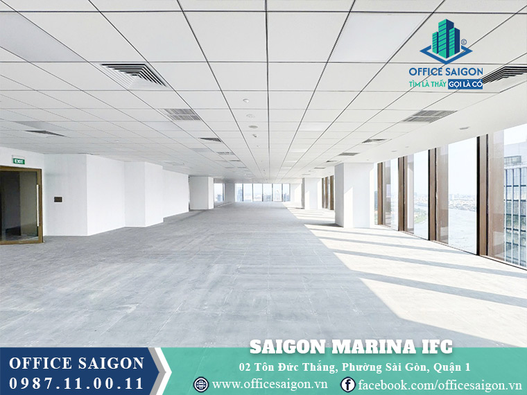 Diện tích cho thuê toà nhà Saigon Marina IFC đường Tôn Đức Thắng