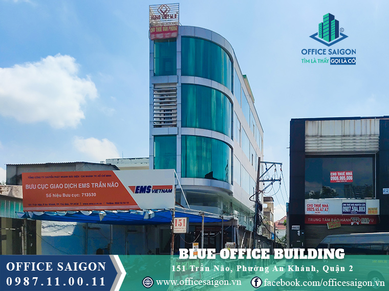 Blue Office Building