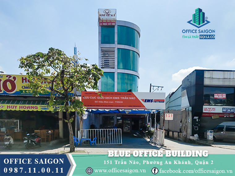 Blue Office Building