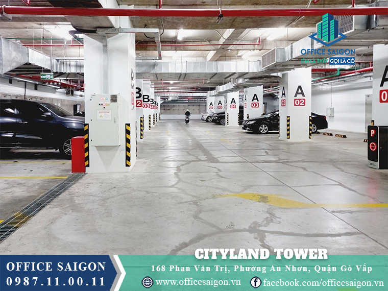 Hầm giữ xe tại CityLand Tower