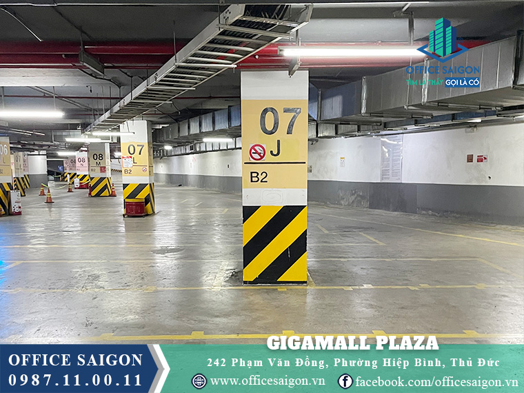 Hầm giữ xe Gigamall Plaza