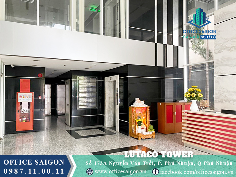 sảnh thang máy Lutaco Tower