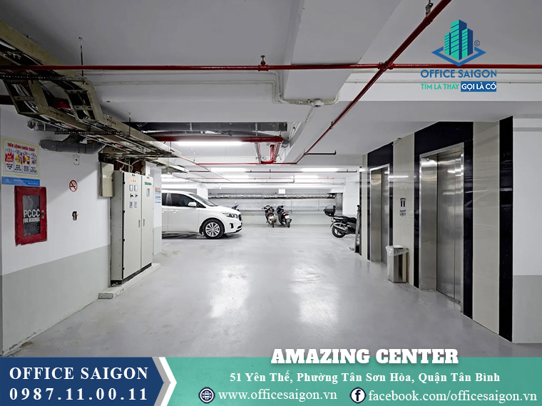 Hầm xe tòa nhà Amazing Center Yên Thế