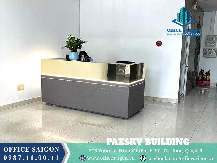 Lễ tân toà nhà Pax Sky Building Nguyễn Đình Chiểu