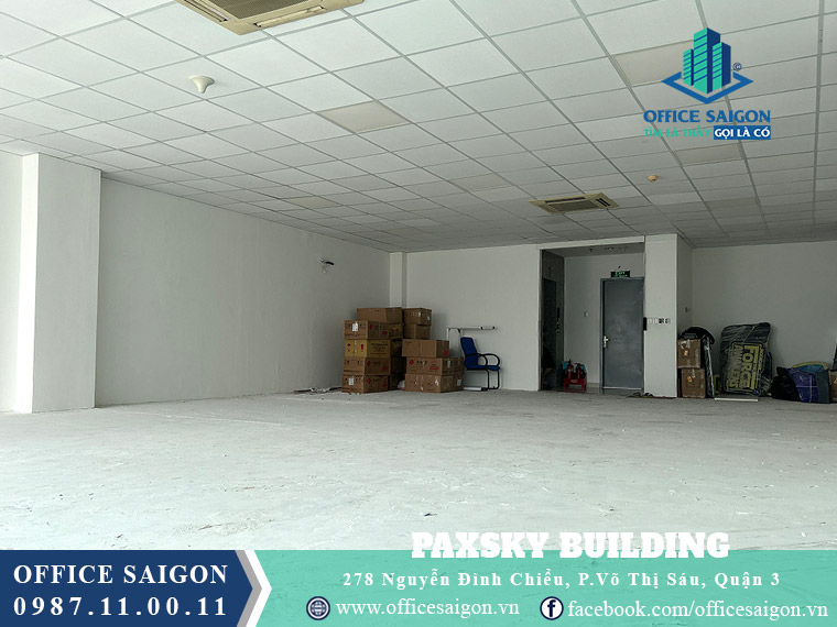 Sàn trống toà nhà Pax Sky Building Nguyễn Đình Chiểu