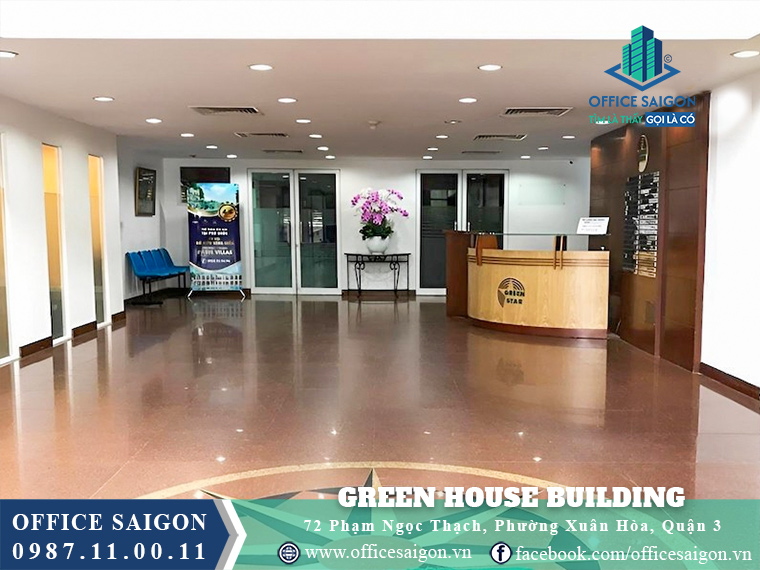 Lễ tân tòa nhà Green House Building Phạm Ngọc Thạch