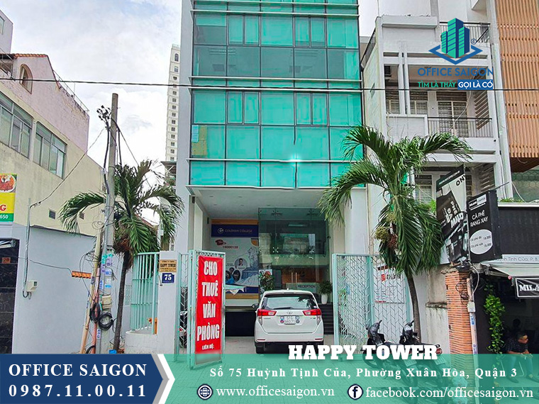 Lối vào toà nhà Happy Tower Huỳnh Tịnh Của