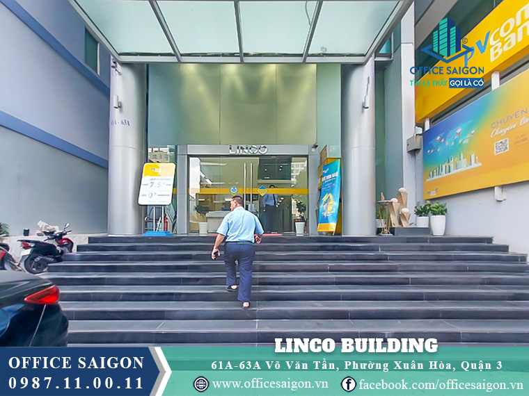 Lối vào toà nhà Linco Building Võ Văn Tần
