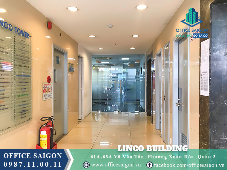 Sảnh thang máy toà nhà Linco Building Võ Văn Tần