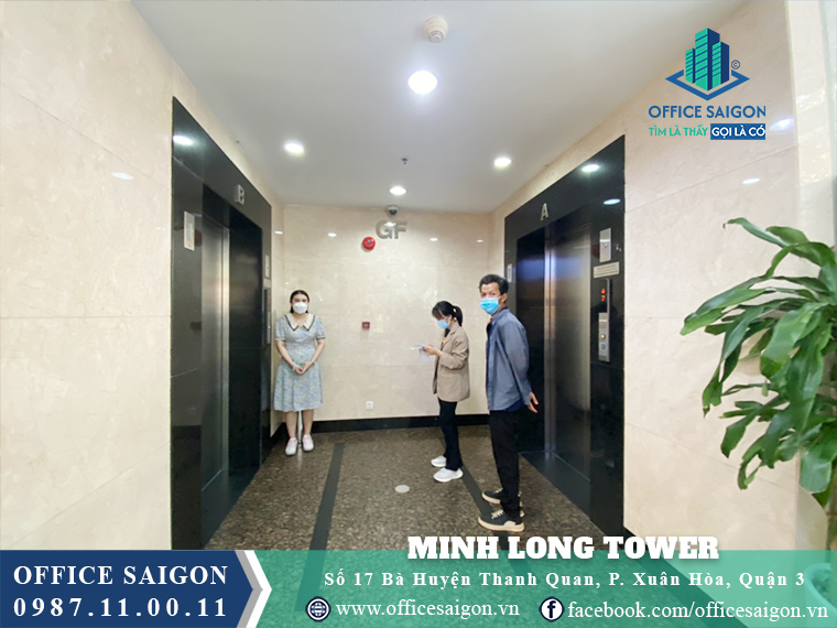 Sảnh thang máy toà nhà Minh Long Tower Bà Huyện Thanh Quan