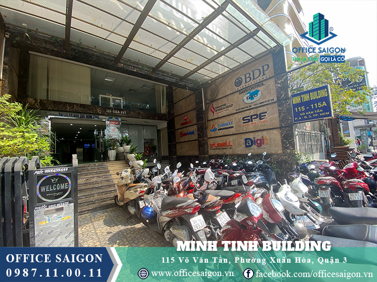 Lối vào toà nhà Minh Tinh Building Võ Văn Tần