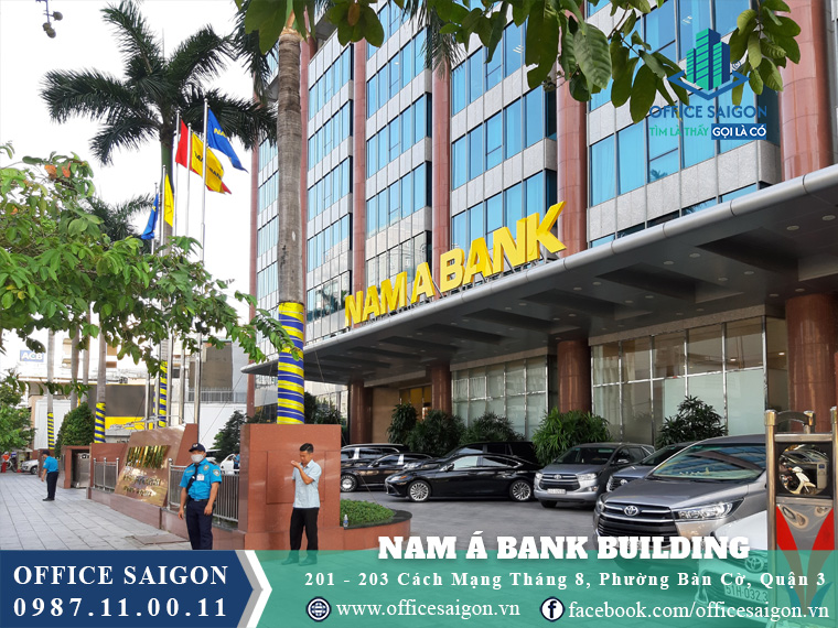 Mặt tiền tòa nhà Nam Á Bank Building CMT8
