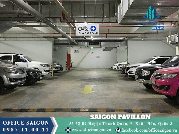 Hầm xe tòa nhà Saigon Pavillon Bà Huyện Thanh Quan