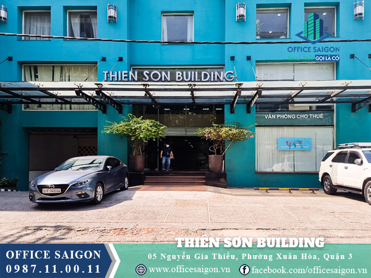 Mặt tiền toà nhà Thiên Sơn Building Nguyễn Gia Thiều