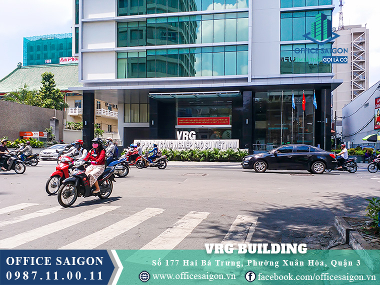 Mặt tiền toà nhà VRG Building Hai Bà Trưng