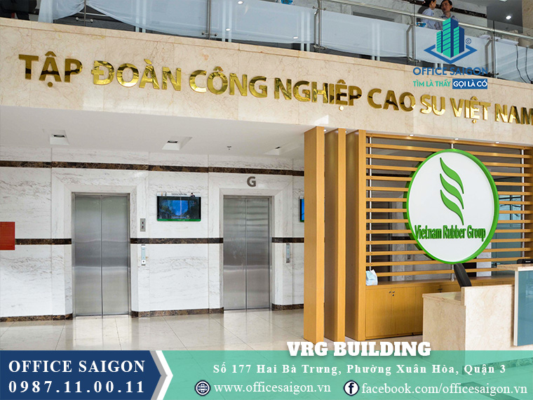 Sảnh tầng trệt toà nhà VRG Building Hai Bà Trưng