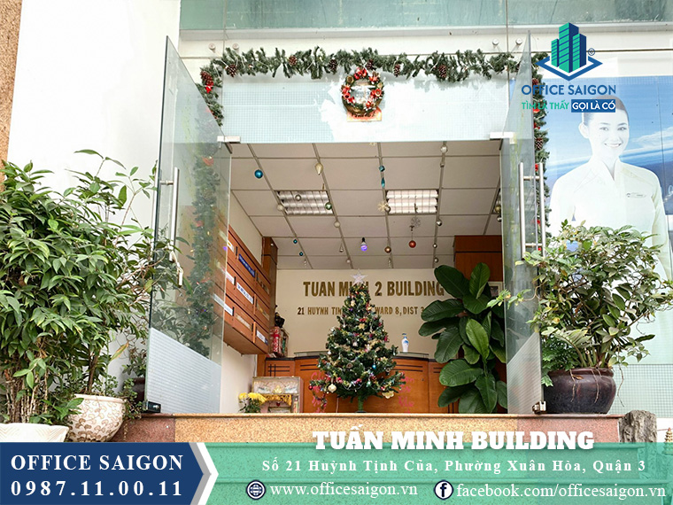 Sảnh tầng trệt toà nhà Tuấn Minh Building Huỳnh Tịnh Của