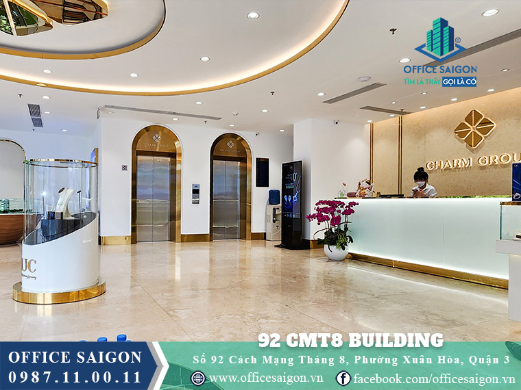 Sảnh lễ tân tòa nhà 92 CMT8 Building