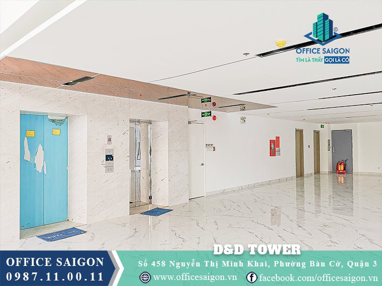 Diện tích cho thuê tòa nhà D&D Tower Nguyễn Thị Minh Khai