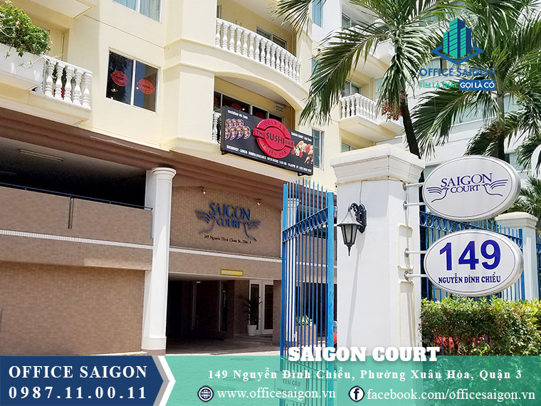 Lối vào tòa nhà Saigon Court Nguyễn Đình Chiểu
