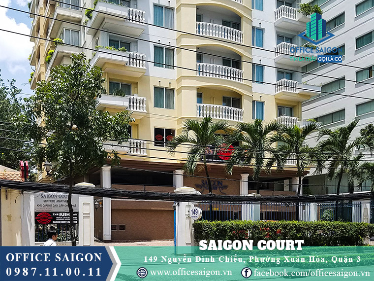 Mặt tiền tòa nhà Saigon Court Nguyễn Đình Chiểu