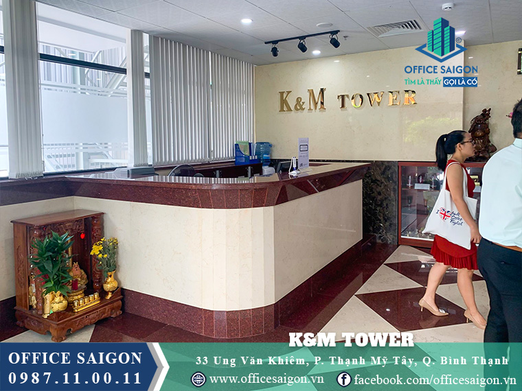 Lễ tân tòa nhà K&M tower Ung Văn Khiêm