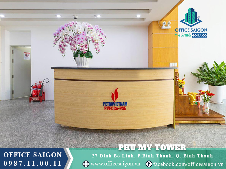 Lễ tân toà nhà Phú Mỹ Tower Đinh Bộ Lĩnh